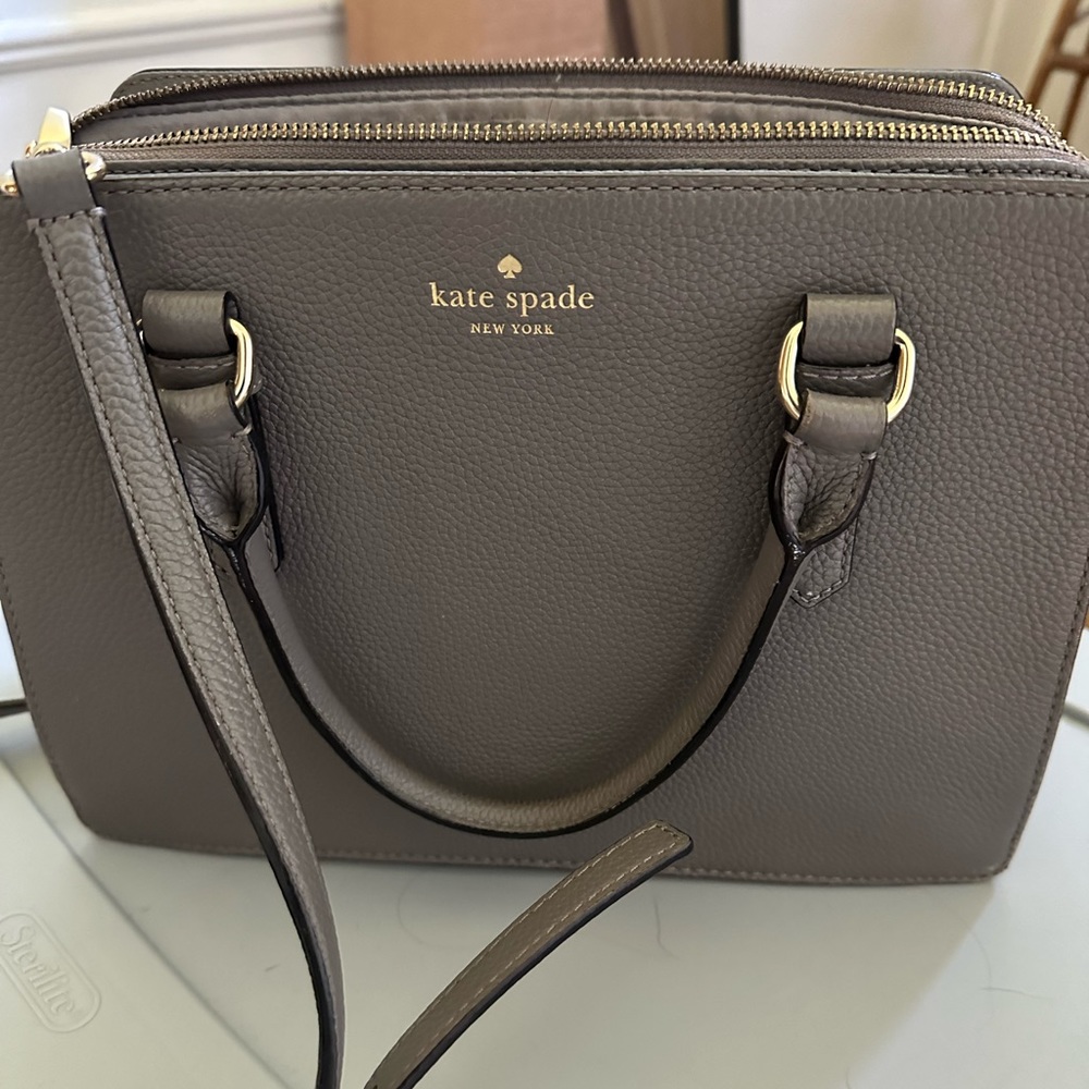 Kate Spade gray square crossbody with handles